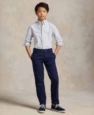 8-20 Boys' Embroidered Pony Logo Cotton Oxford Shirt