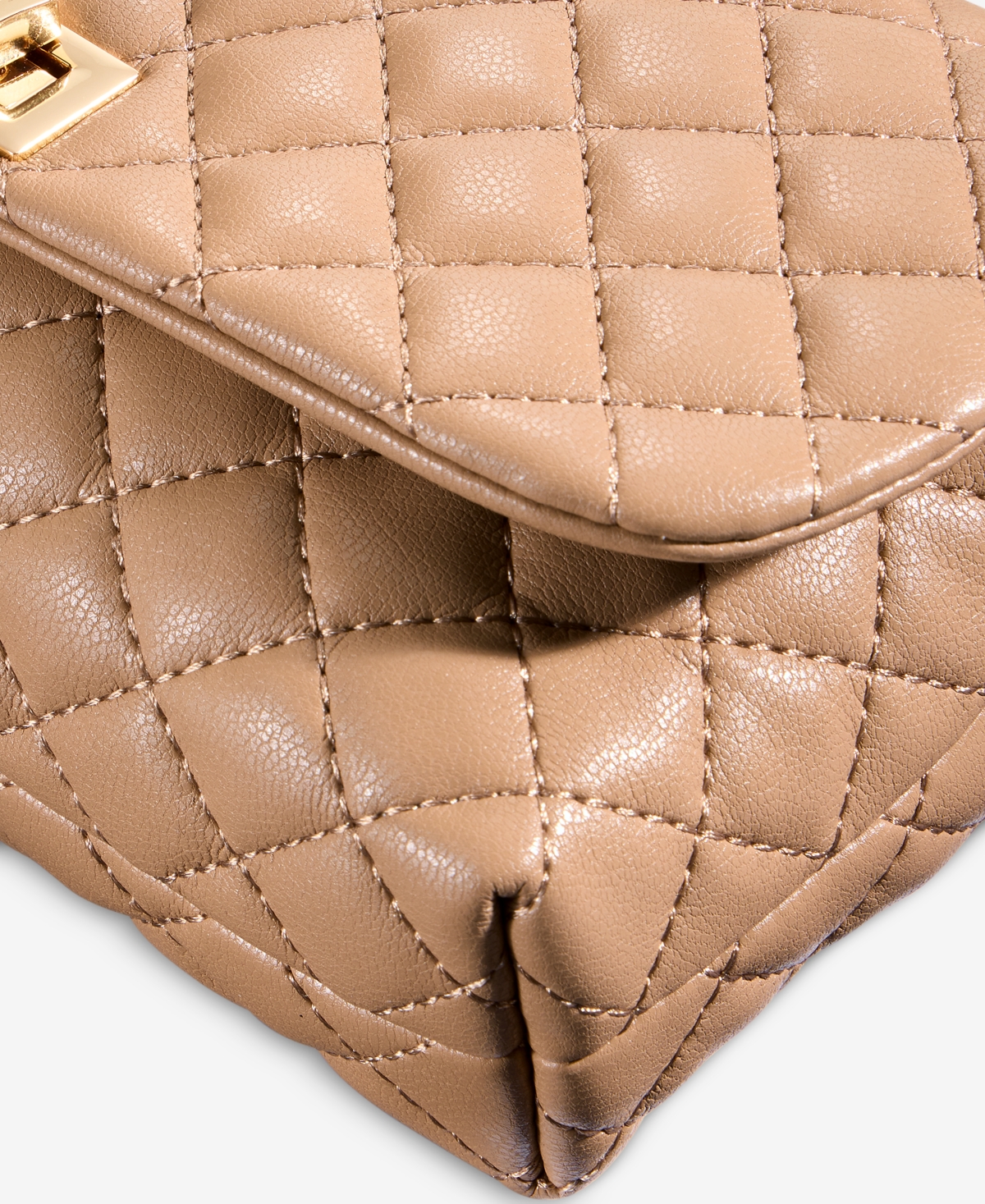Inc International Concepts Tollann Quilted Mini Crossbody, Exclusively At Macy's In Brown