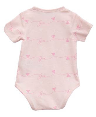 Baby Girls 5-Piece Bodysuits, Shorts, Bib, and Socks Set 