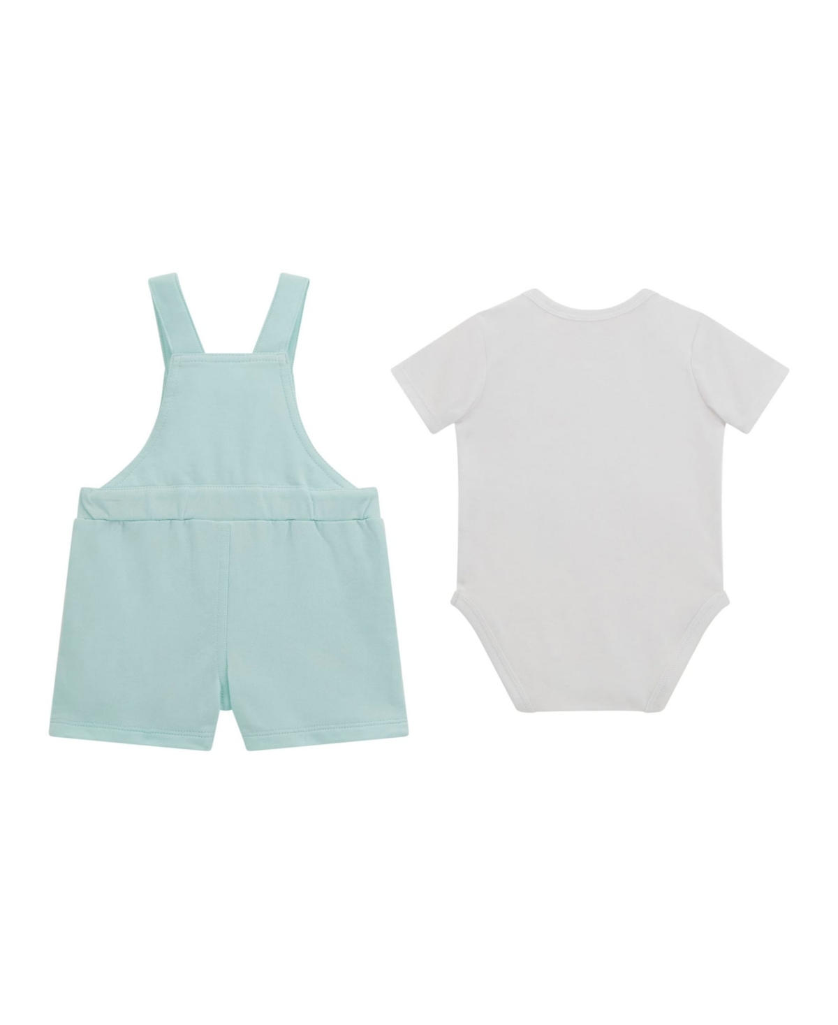 Guess Baby Boys 2-piece Bodysuit And Terry Overall Set