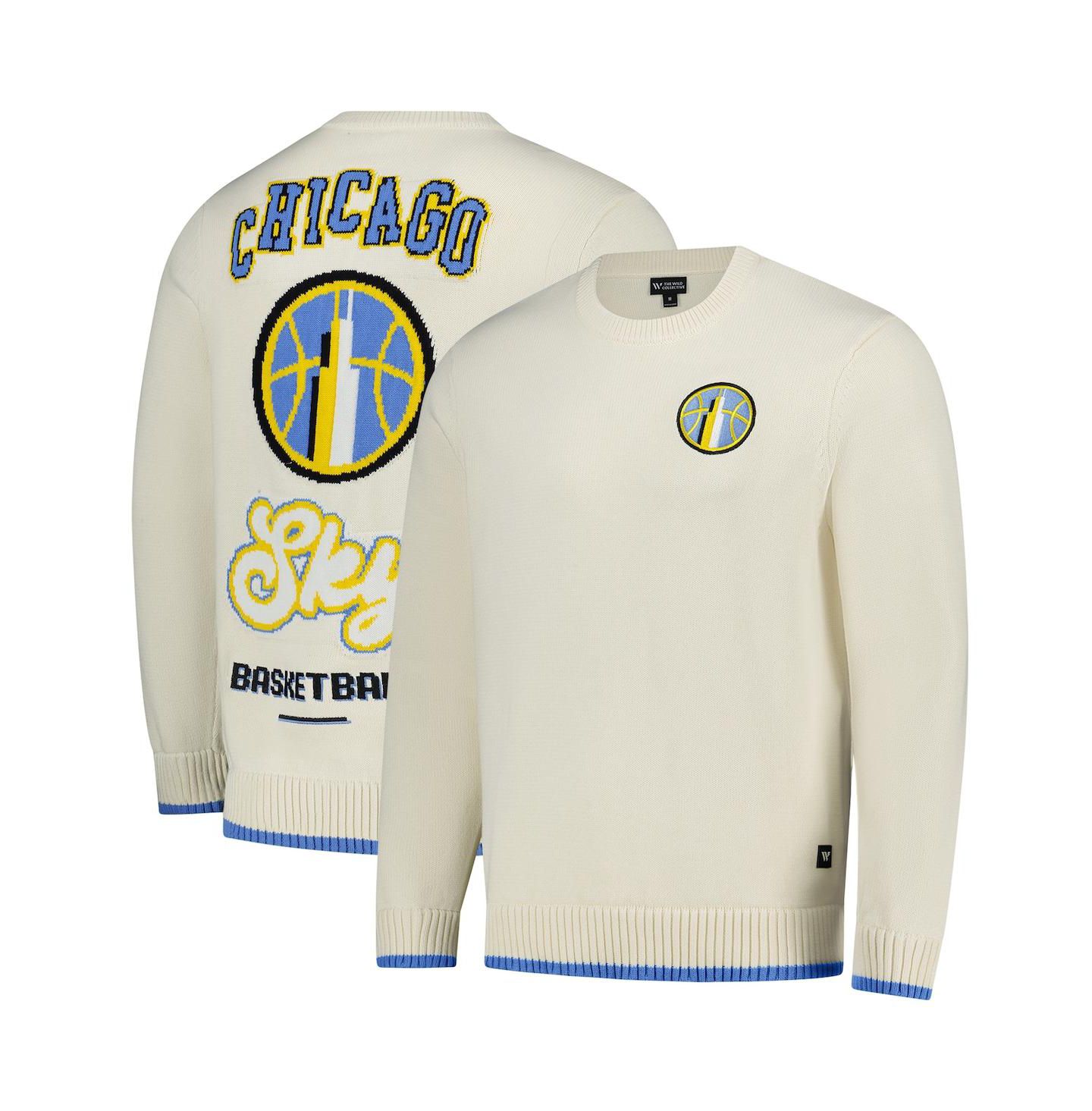 Мужской свитер The Wild Collective and Cream Chicago Sky Jacquard Pullover — фото 1
