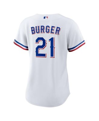 Women's Jake Burger White Texas Rangers Home Replica Jersey