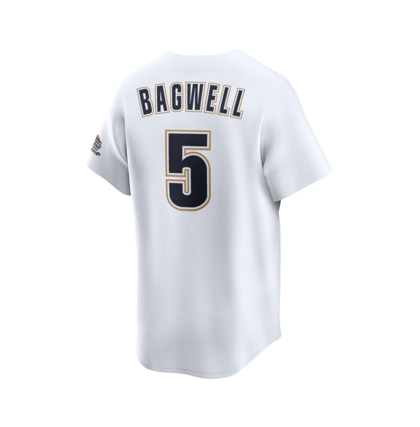 Мужской топ Nike Jeff Bagwell White Houston Astros Throwback Cooperstown Collection Limited Jersey — фото 2
