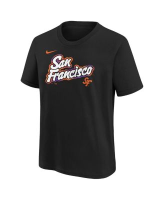 Big Boys and Girls Black San Francisco Giants 2025 City Connect Wordmark T-Shirt
