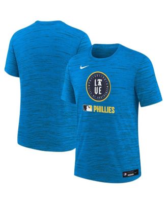 Nike - Big Boys and Girls Aqua Philadelphia Phillies Authentic Collection City Connect Velocity Performance T-Shirt