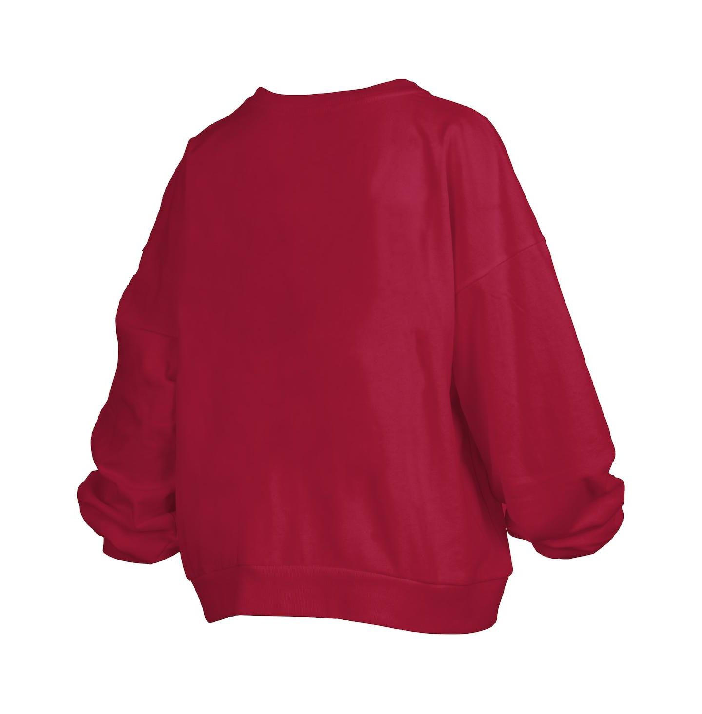 Женская толстовка Pressbox Cardinal USC Trojans Janise Arch Over Logo Waist Length Oversized Pullover — фото 2