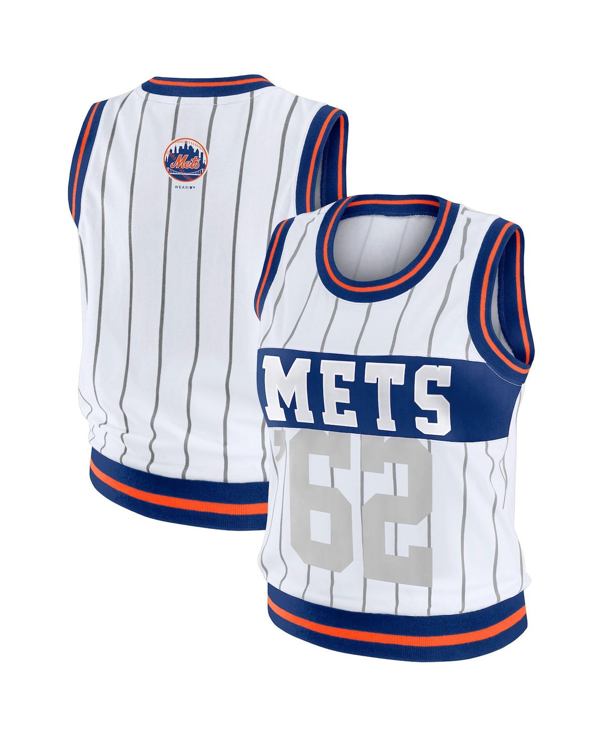 Wear By Erin Andrews Women's White New York Mets Sporty Tank Top