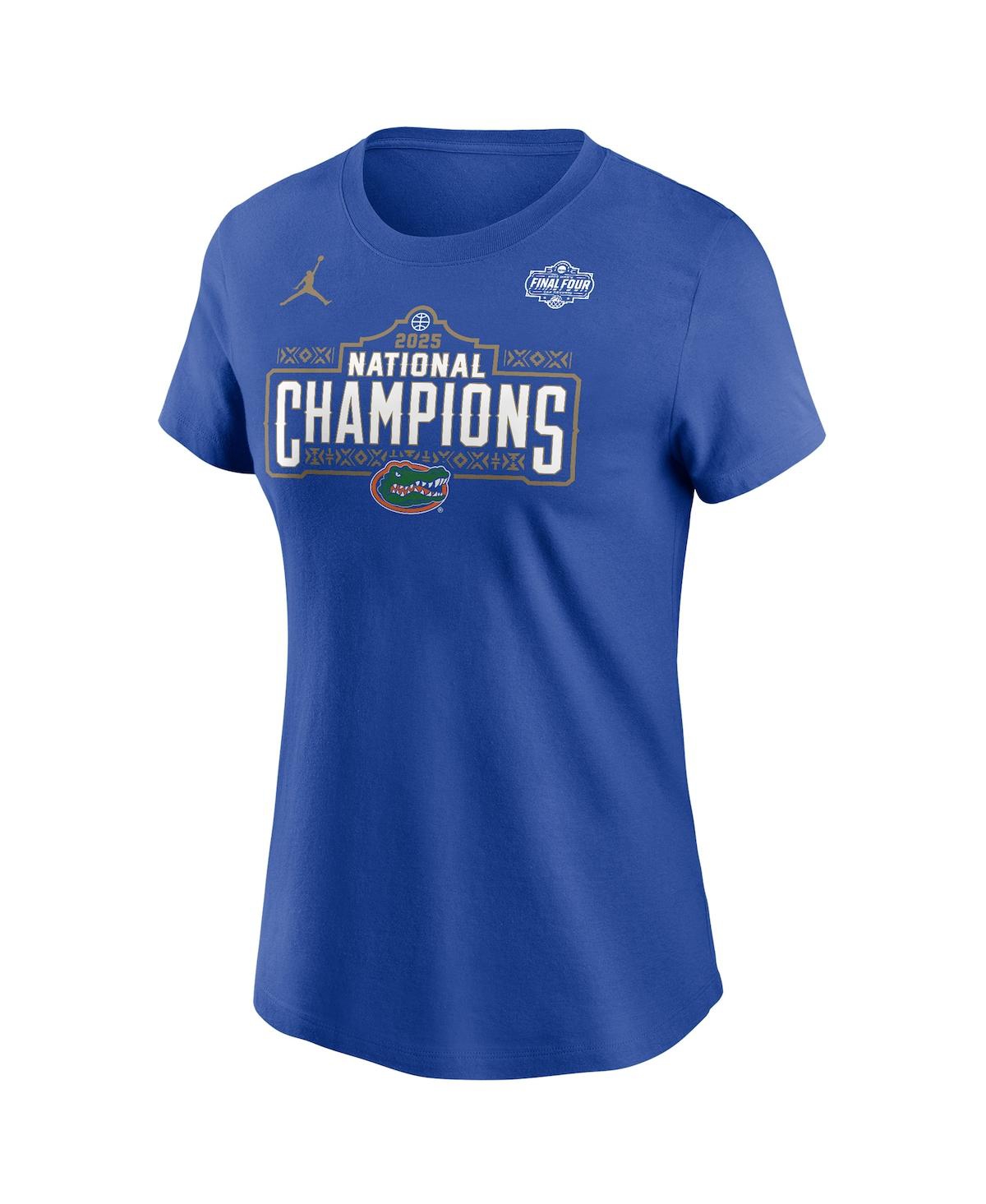 JORDAN WOMEN'S ROYAL 2025 NCAA MEN'S BASKETBALL NATIONAL CHAMPIONS CELEBRATION T-SHIRT 