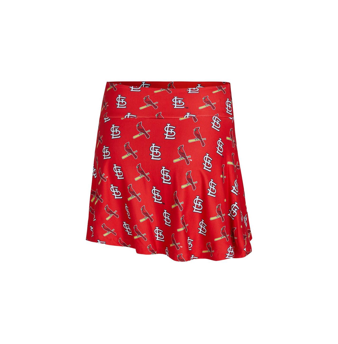Женский комплект Concepts Sport 2-Piece Red St. Louis Cardinals Knit Tank Top and Skort Set — фото 2