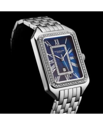 Lustra 32mm Rectangle Quartz Fashion Watch with Crystals