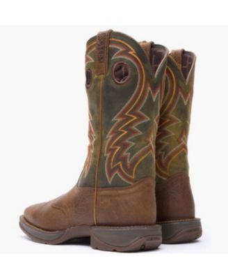 Men's Rebel by Dark Chestnut and Hunter Green Western Boot