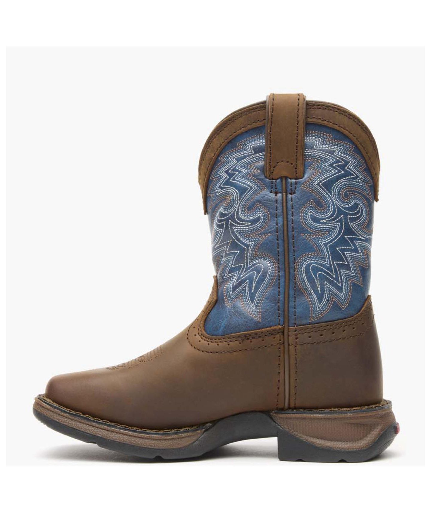 Детские ботинки Durango Lil' Rebel by Western Boot, цвет: Коричневый / Синий — фото 5