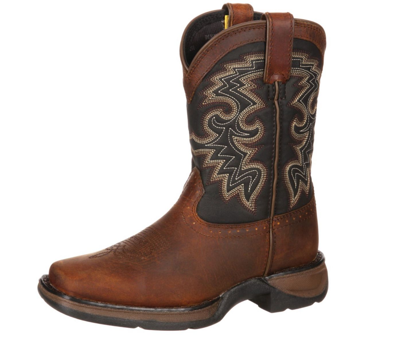Детские ботинки Durango Lil' Rebelby Big Kid Western Boot, цвет: Рыжевато-коричневый чёрный — фото 7