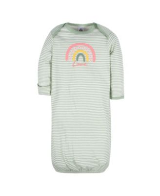 Baby Girls 4-Pack Gowns, Golden Floral, 0-6 Months