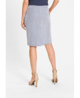 Women's Seersucker Pull-On Skirt
