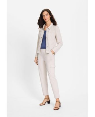 Women's Linen Mixed Media Jacket