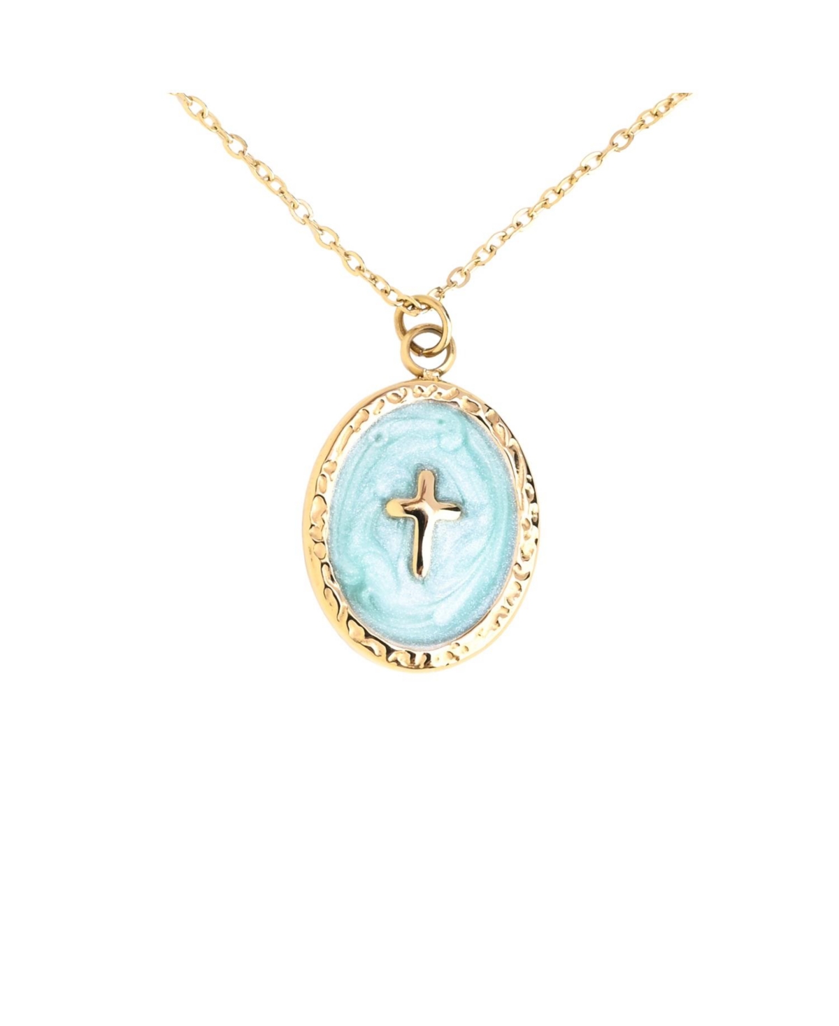 Shine Bright Cross Pendant in Mint