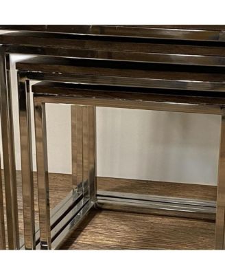 Set Of 4 Modern Rustic Nesting Accent Tables