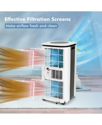 9000 BTU Portable Air Conditioner with Fan and Dehumidifier