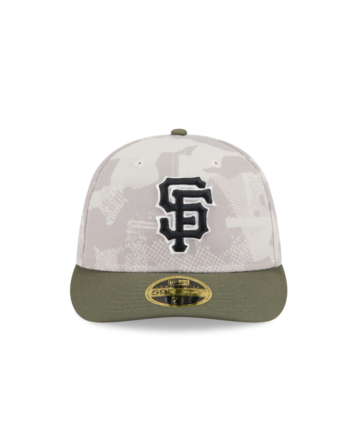New Era Men's Light Beige/olive San Francisco Giants 2025 Armed Forces Day Low Profile 59fifty Fitted Hat