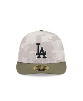 Men's Light Beige/Olive Los Angeles Dodgers 2025 Armed Forces Day Low Profile 59FIFTY Fitted Hat