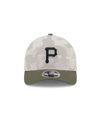 Men's Light Beige/Olive Pittsburgh Pirates 2025 Armed Forces Day 9FORTY M-Crown A-Frame Adjustable Hat
