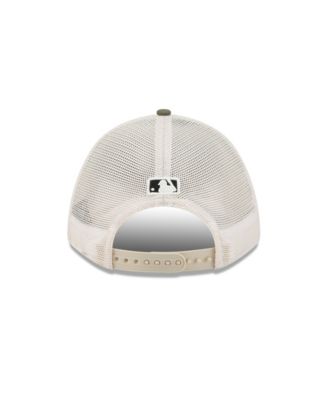 Men's Light Beige/Olive Miami Marlins 2025 Armed Forces Day 9FORTY M-Crown A-Frame Adjustable Hat