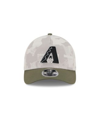 Men's Light Beige/Olive Arizona Diamondbacks 2025 Armed Forces Day 9FORTY M-Crown A-Frame Adjustable Hat