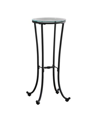 Contemporary Glass Round End Table for Living Room