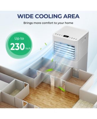 8000 BTU Portable Air Conditioner, 3-in-1 AC Unit with Dehumidifier, Fan, and 24H Timer, Cools Rooms up to 230 Sq.Ft, Sleep Mode, Adjustable Exhaust