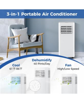 8000 BTU Portable Air Conditioner 3 in 1 AC Unit with Fan and Dehumidifier