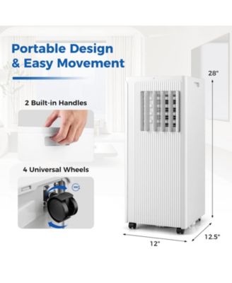 10000 BTU Portable Air Conditioner Cools up to 350 Sq wth 24H Timer
