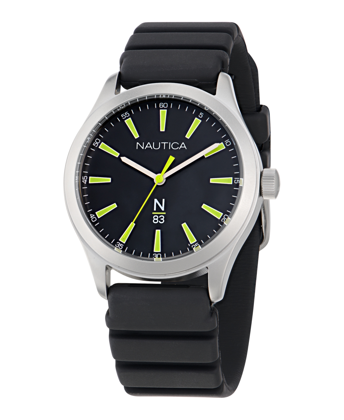 Nautica Unisex Analog Black Polyurethane Watch, 42mm