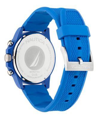 Men's Multifunction or Date Blue Polyurethane Watch, 43mm