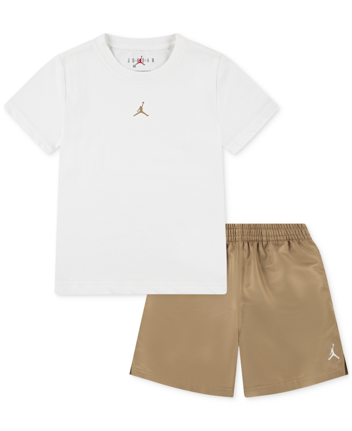 Jordan Little Boys Dri-fit Jumpman Woven Play Jersey T-shirt & Mesh Shorts, 2 Piece Set