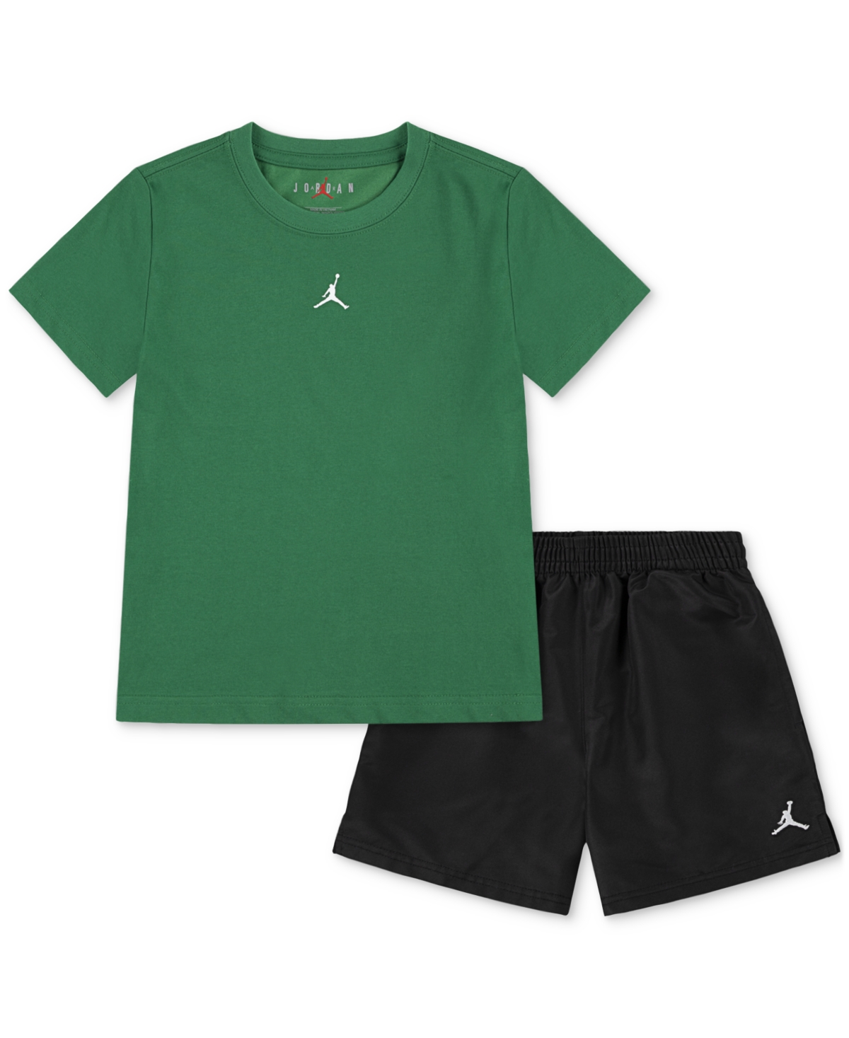 Jordan Little Boys Dri-fit Jumpman Woven Play Jersey T-shirt & Mesh Shorts, 2 Piece Set