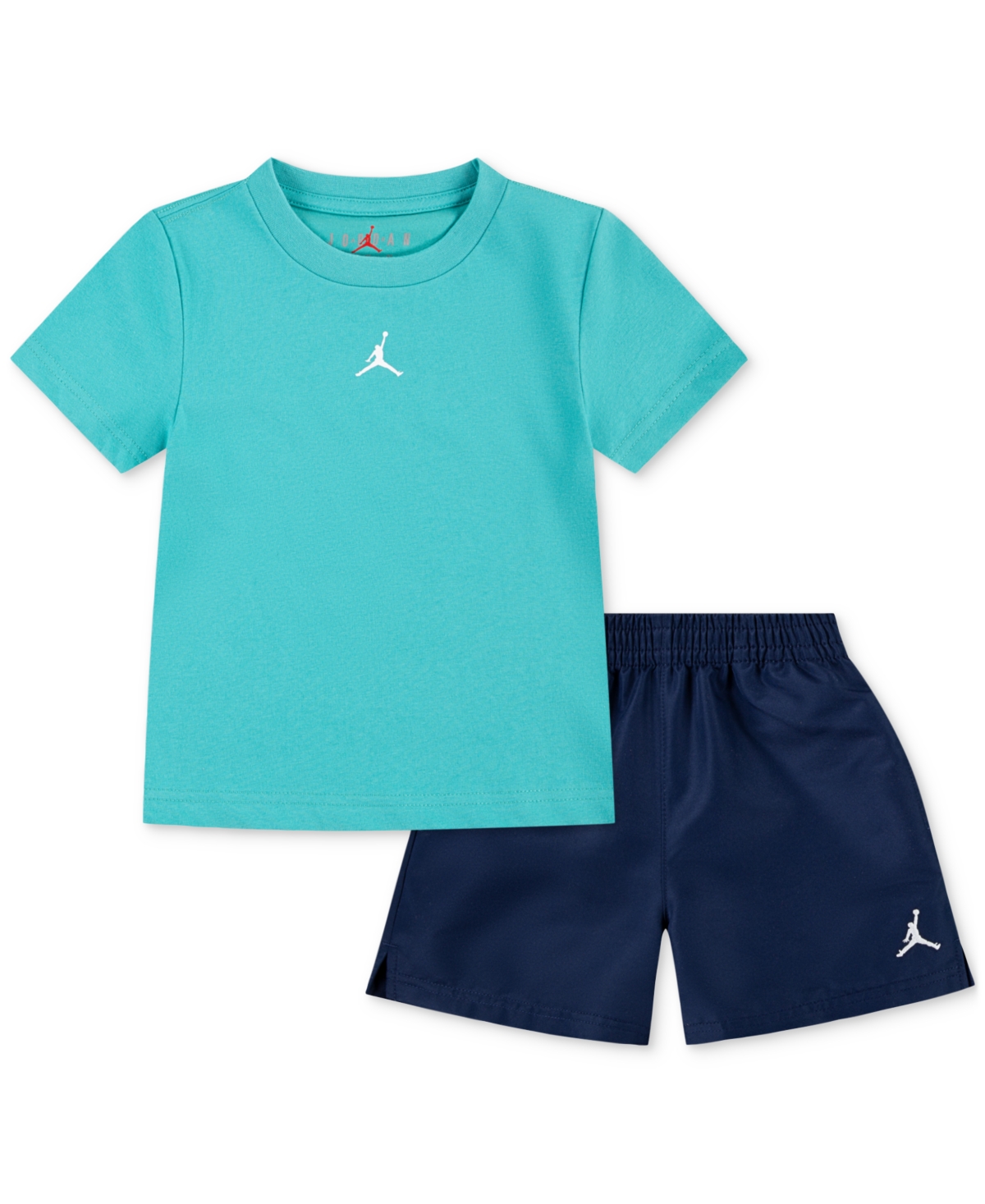 Jordan Little Boys Dri-fit Jumpman Woven Play Jersey T-shirt & Mesh Shorts, 2 Piece Set