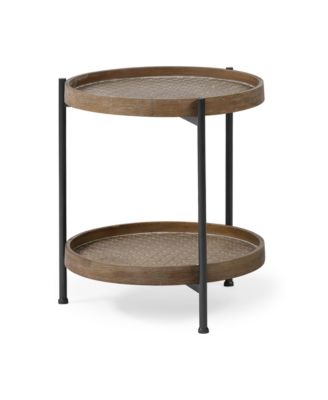 Handcrafted Solid Wood Round End Table – Rustic Charm & Durability