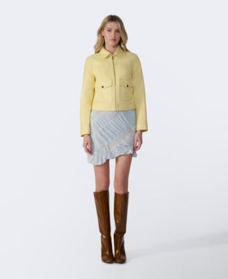 Women's Leather Cropped Jacket, Created for Macy s