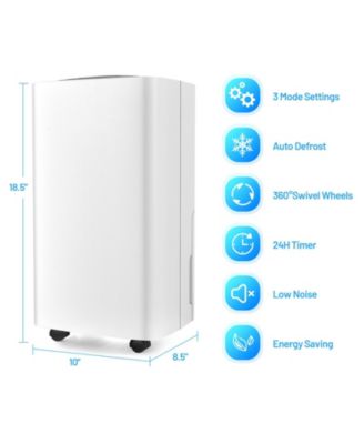 24 Pints 1500 Sq. ft Portable Dehumidifier For Medium To Large Spaces