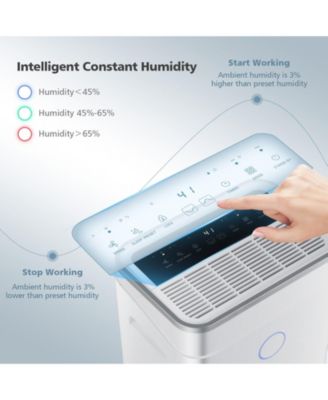 60-Pint Dehumidifier with 3-Color Digital Display for Home 4000 Sq. Ft