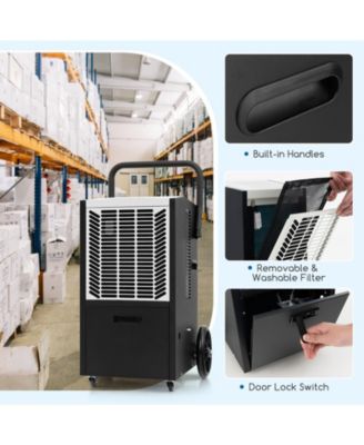 163 Pints Commercial Dehumidifier Crawl Space Dehumidifier with Pump and Drain Hose