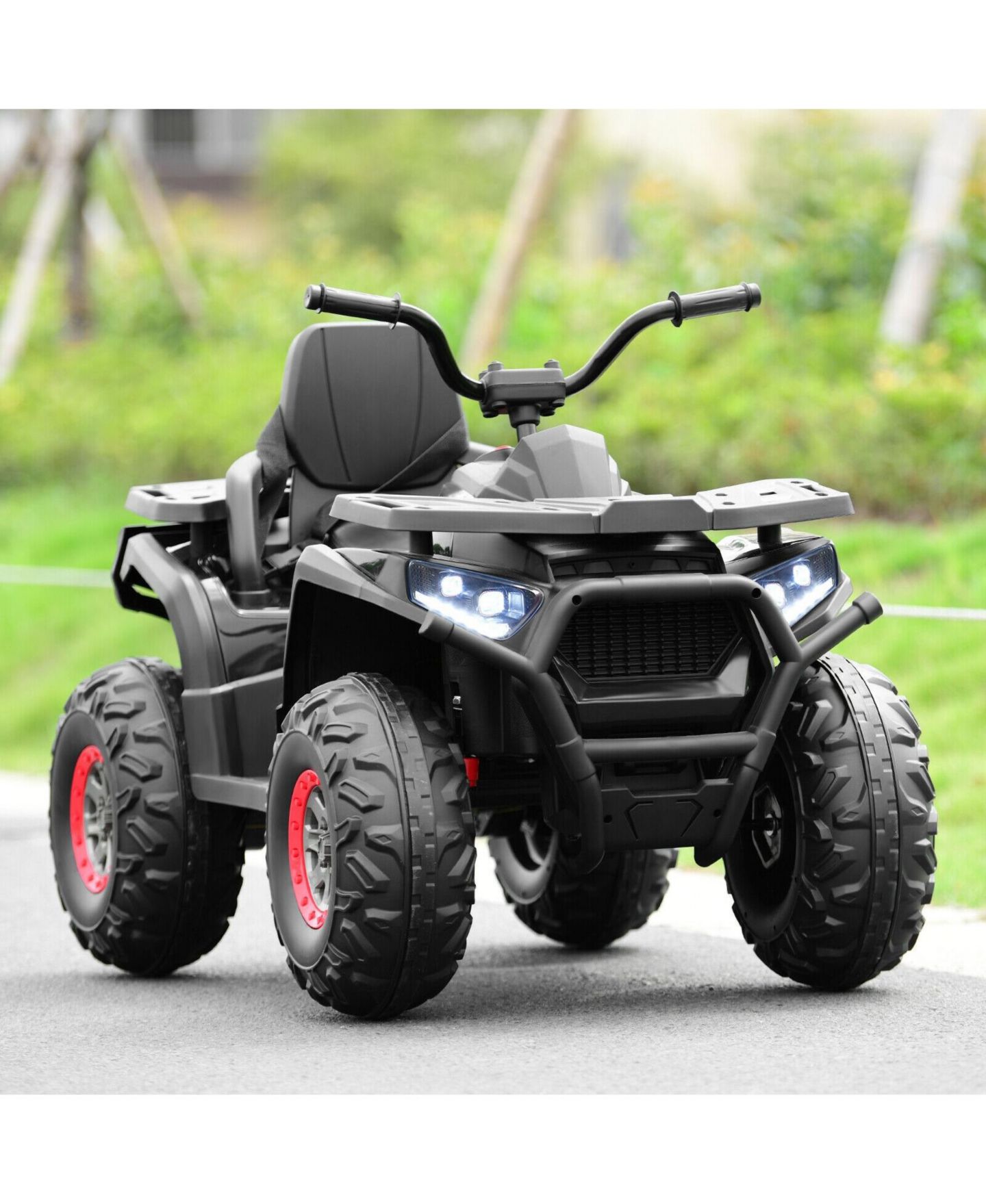 Детская игрушка Mecale 12V Kids Electric 4-Wheeler Ride-On ATV with LED Lights, 2 Speeds, Ages 3+, цвет: Чёрный — фото 2