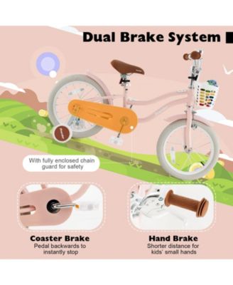 16" Kids Bike for Boys and Girls Aged 3-8 Years with Training Wheels