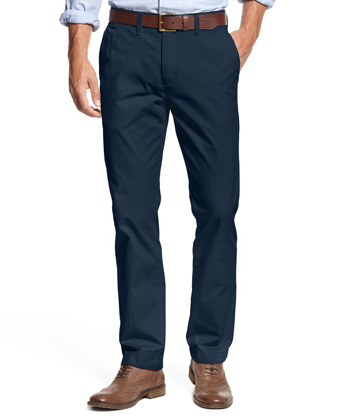 Tommy Hilfiger Men's Custom Fit Chino Pants, Created Macy's - Macy's