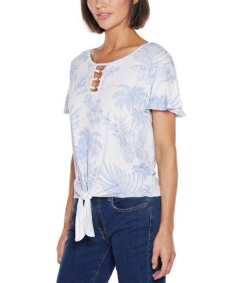 Women's Pineapple Print Knit Top