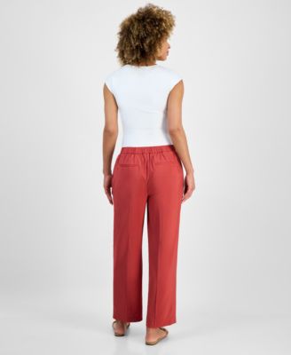 Women's Pull-On Wide-Leg Ankle Pants