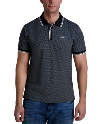 KARL LAGERFELD PARIS - Men's Textured Performance Polo Shirt