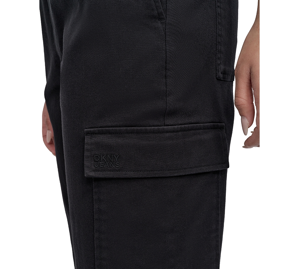 Shop Dkny Jeans Women's High-rise Pull-on Cargo Pants