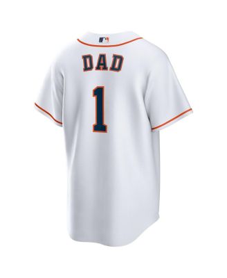 Men's&nbsp;White Houston Astros 1 Dad Home Replica Jersey
